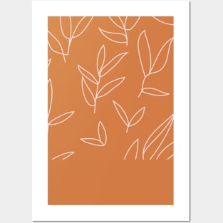 floral leaves grid pattern 1 Posters and Art